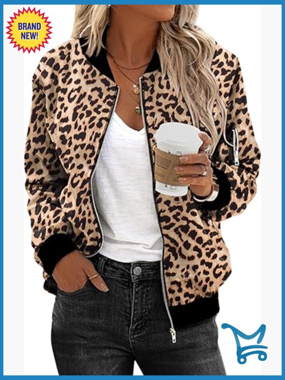 Women Bomber Jacket Casual Button Down Varsity Jacket with Pockets